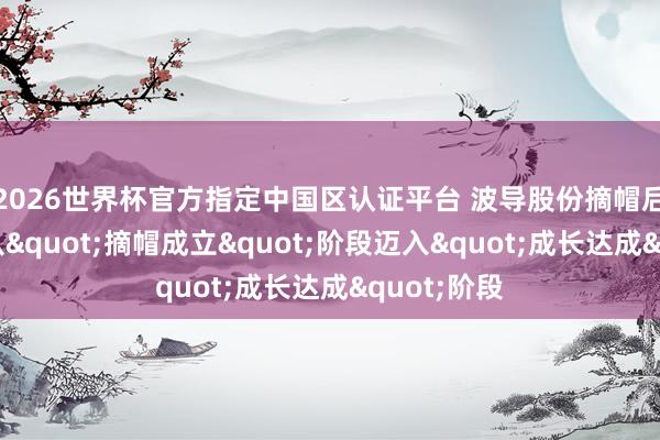 2026世界杯官方指定中國(guó)區(qū)認(rèn)證平臺(tái) 波導(dǎo)股份摘帽后公司有望從"摘帽成立"階段邁入"成長(zhǎng)達(dá)成"階段