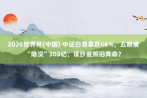 2026世界杯(中國) 中證白酒暴跌66%，五糧液“隱沒”303億，該抄底照舊奔命？