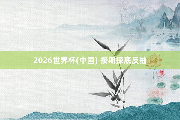 2026世界杯(中國(guó)) 按期探底反抽